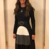 Black White and Grey Classy Dress Skirt Outfit Modest Fashion