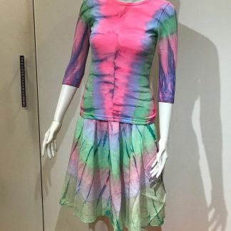 Tye Dye Three Quarter Shirt and Dress, modest sporty fashion