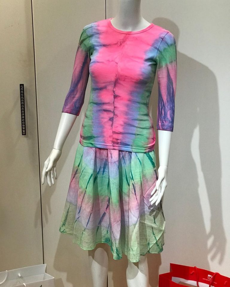Tye Dye Three Quarter Shirt and Dress, modest sporty fashion